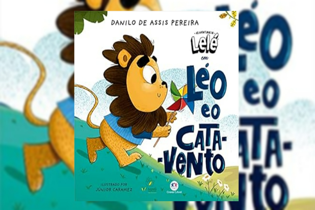 Em &#8220;Léo e o cata-vento&#8221;, Léo surpreende seus colegas com um cata-vento especial (Imagem: Reprodução digital | Editora Ciranda Cultural)