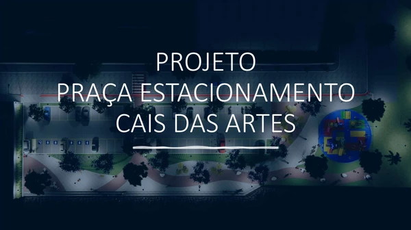 Projeto de estacionamento e praça ao lado do Cais das Artes, na Enseada do Suá, em Vitória por Reprodução
