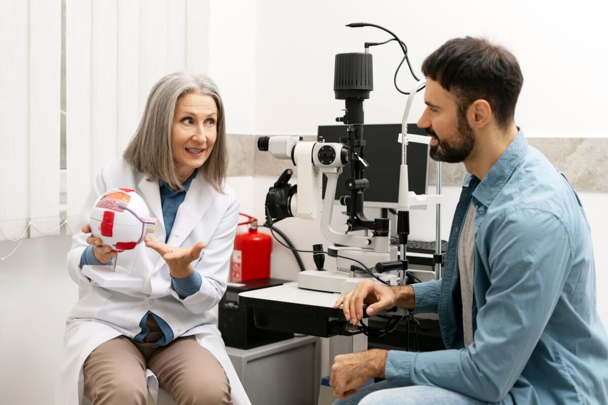 Visitar o médico regularmente é essencial para evitar a cegueira (Imagem: AYO Production | Shutterstock)