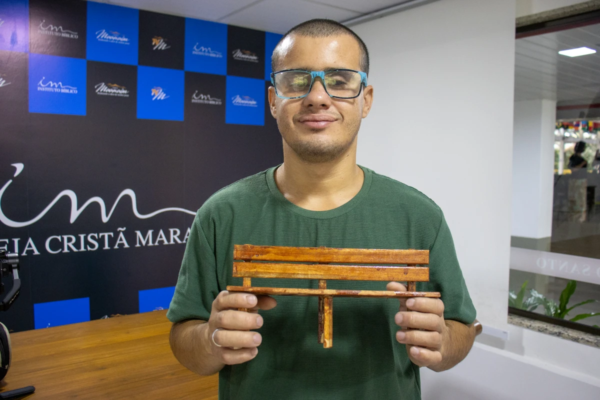 Gabriel Nascimento, aluno do Trabalho de Acessibilidade