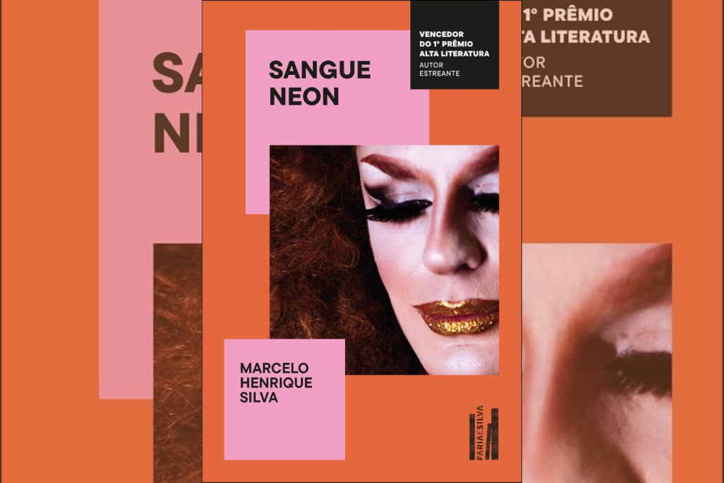 Em &#8220;Sangue neon&#8221;, o autor resgata trajetórias da epidemia da AIDS no Brasil (Imagem: Reprodução digital | Editora Faria e Silva) 