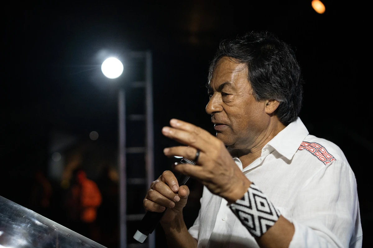 Aílton Krenak durante evento no Parque Cultural Casa do Governador