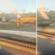 Imagem - Carretas pegam fogo após acidente na Rodovia do Contorno, em Cariacica