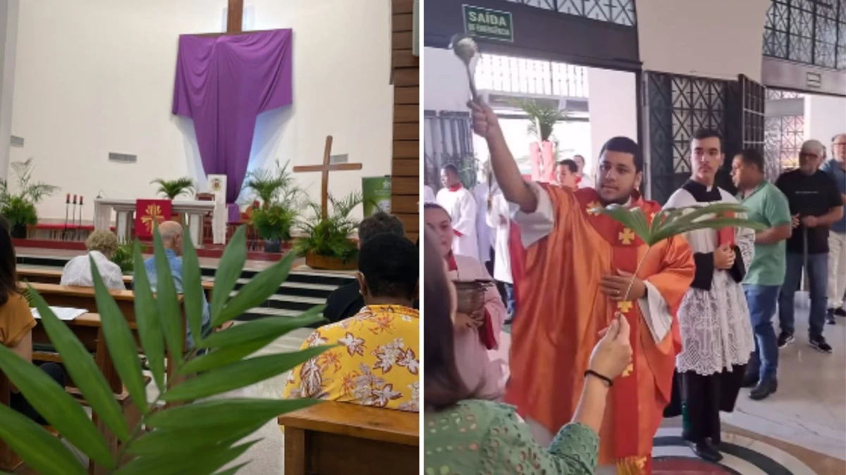 Domingo de Ramos na Catedral de Colatina  por Redes sociais 