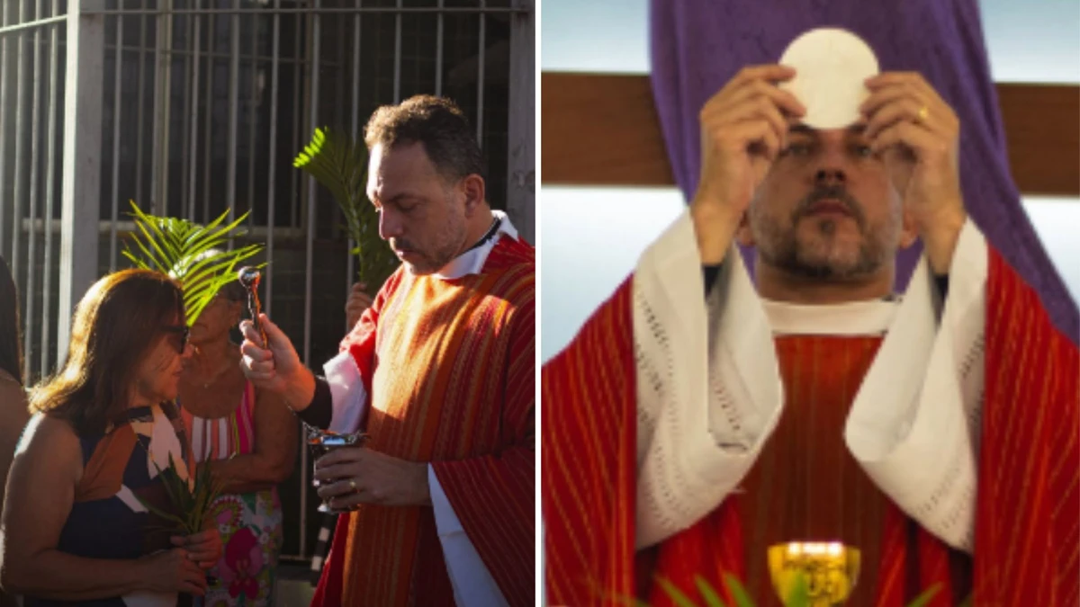 Missa do Domingos de Ramos na Paróquia Nossa Senhora das Graças, em Jucutuquara por Paróquia Nossa Senhora das Graças