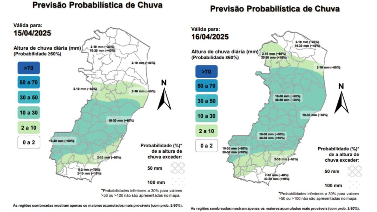 Projeção da Defesa Civil do ES