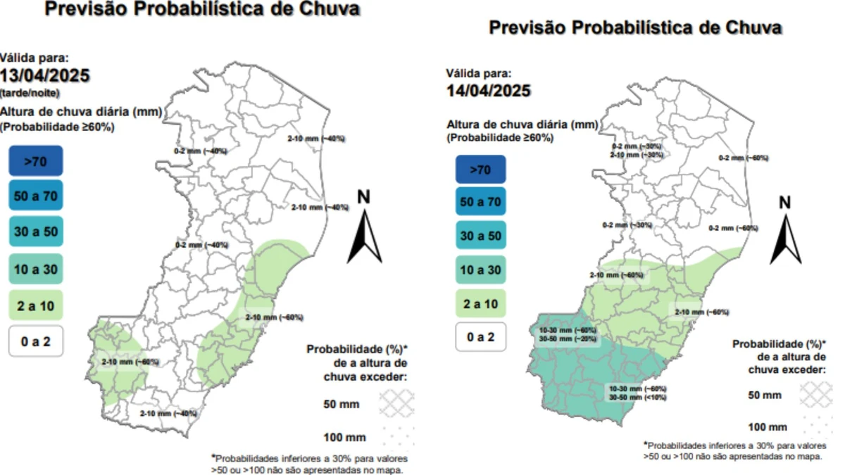 Projeção da Defesa Civil do ES