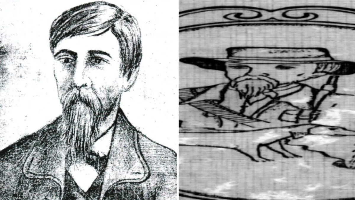 À esquerda, Manoel José Esteves de Lima; à direita, o desbravador João Teixeira da Conceição