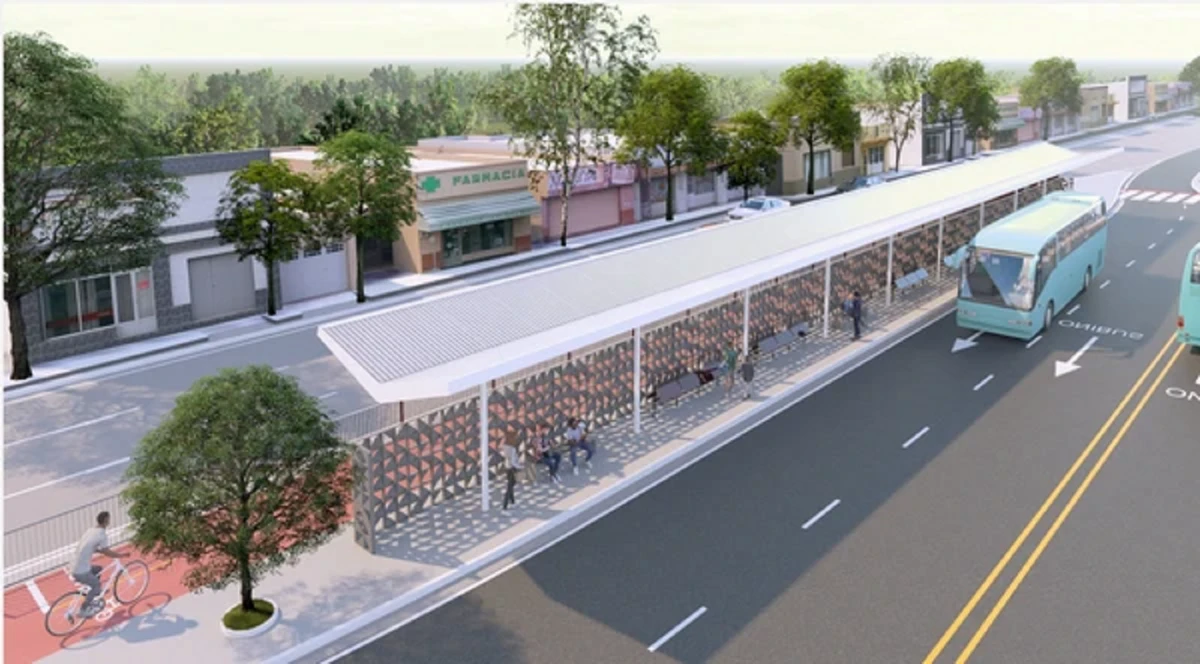 Projeção de corredor exclusivo de ônibus na Avenida Carlos Lindenberg, em Vila Velha