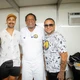 Os cantores do Olodum Narcizinho, Lazinho e Lucas Di Fiori com Bruno Lima