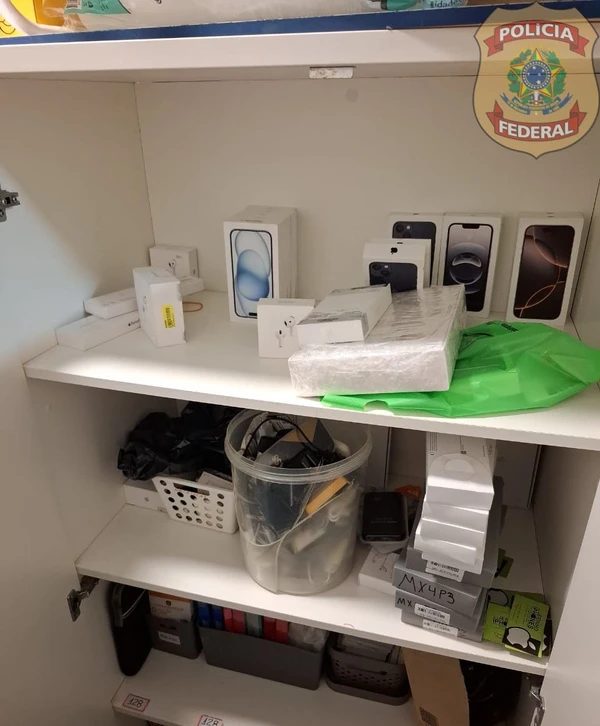Material apreendido durante a Operação Linha Ocupada, da Receita e Polícia Federal por Divulgação | Polícia Federal