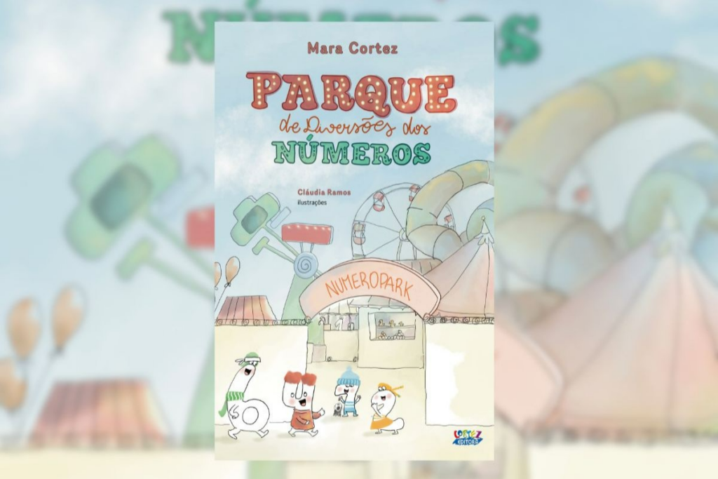 O livro &#8220;Parque de diversões dos números&#8221; ensina matemática de uma forma divertida (Imagem: Reprodução digital | Editora Cortez)