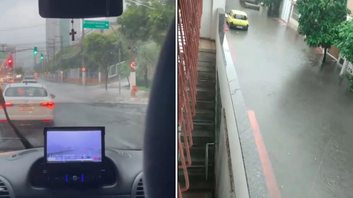 Ruas e avenidas alagadas na Grande Vitória