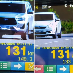 Radar portátil registrou motoristas trafegando acima da velocidade permitida, nesta sexta-feira (18); multa nesses casos pode chegar a R$ 888,41