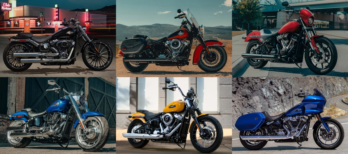 Harley-Davidson Breakout, Heritage, Low Rider S, Fat Boy, Street Bob e Low Rider S