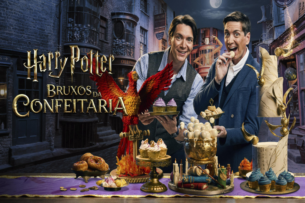 Em “Harry Potter: Bruxos da Confeitaria”, confeiteiros enfrentam desafios para reproduzir cenas marcantes da franquia em doces (Imagem: Reprodução digital | Max)