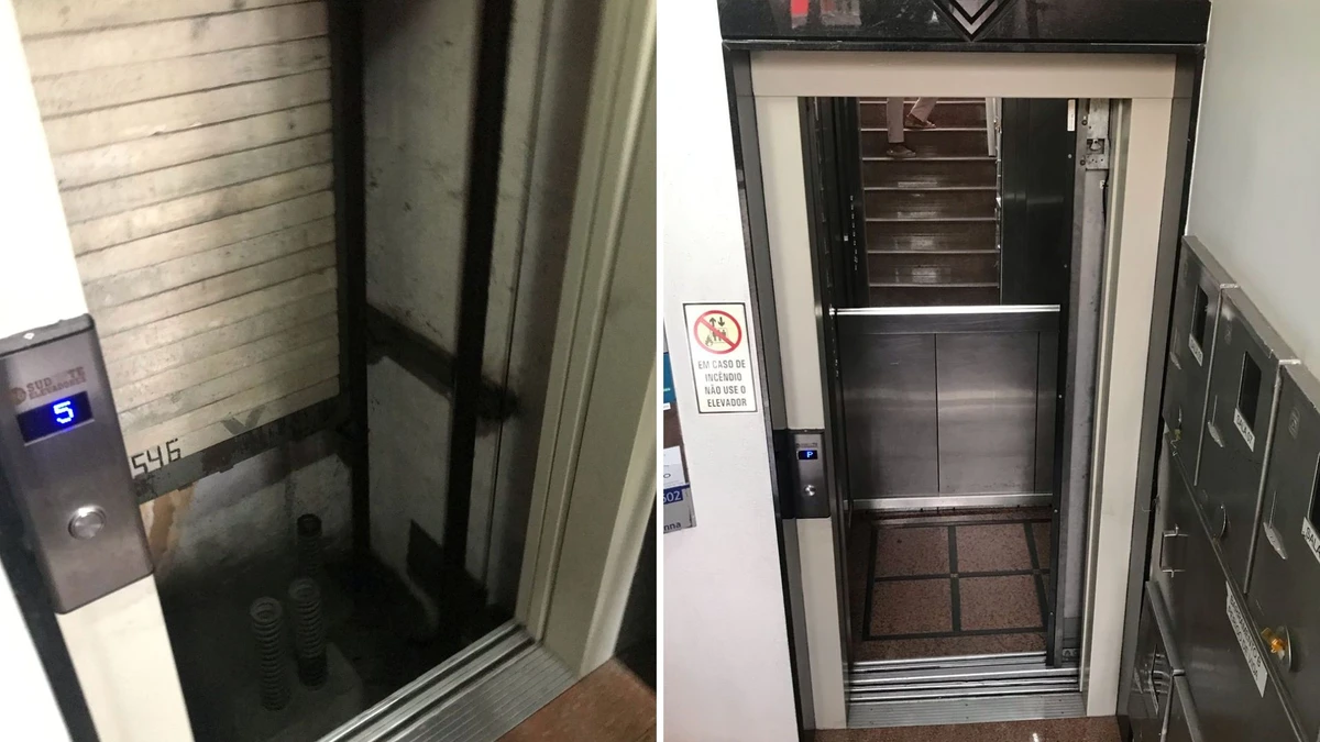 Idosa ficou ferida após cair em vão de elevador em Cachoeiro de Itapemirim