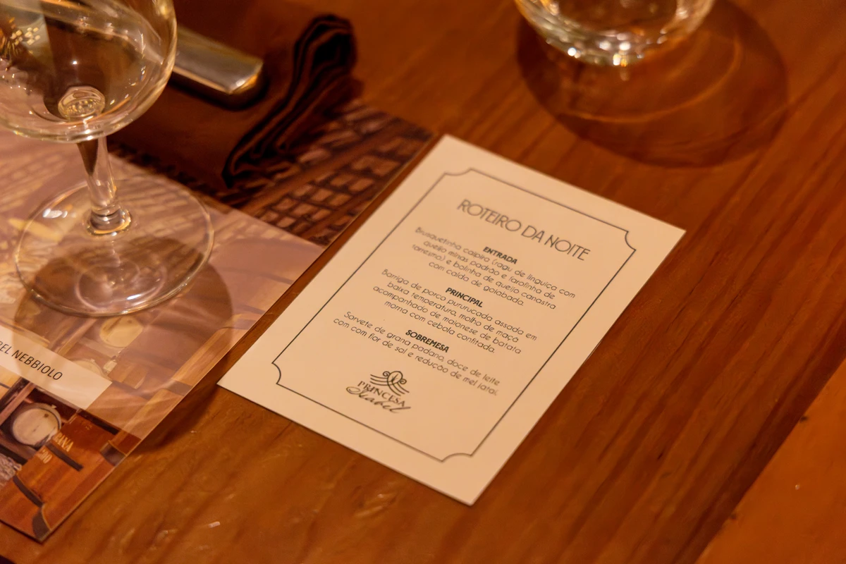 Jantar harmonizado do alambique Princesa Isabel no Peppe