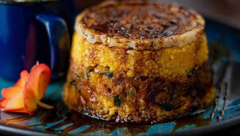 Cuscuz nordestino do Mandacaru Gastrobar, na Prainha, Vila Velha 