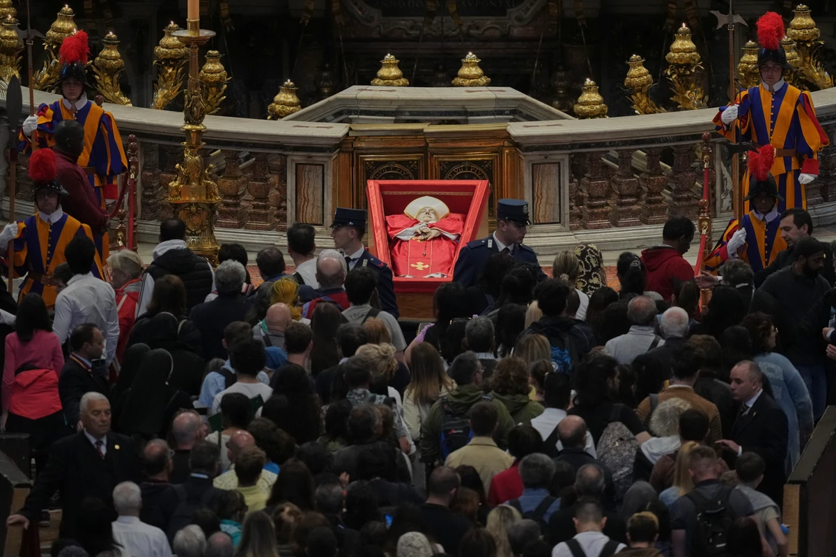 Velório do Papa Francisco realizado na Basílica de São Pedro, no Vaticano