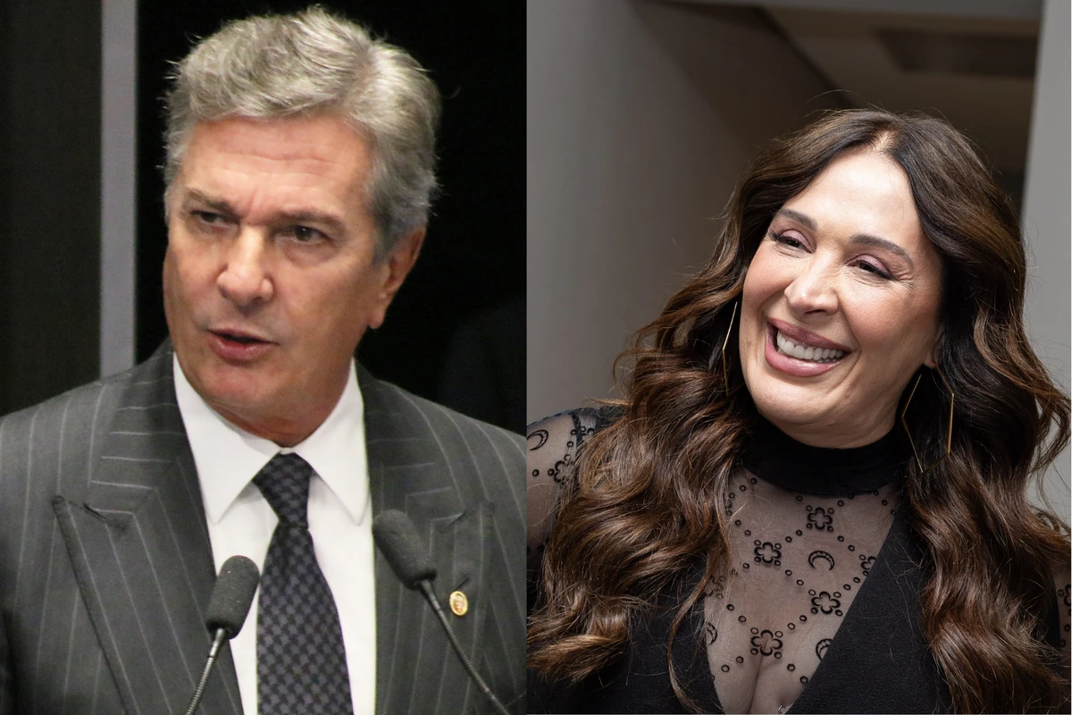 Montagem de Fernando Collor e Claudia Raia