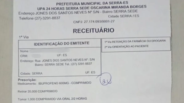 Mulher se queixava de dores nas costas e na cabeça, alegou ter sido atendida de maneira negligente e recebeu uma receita com dosagem elevada da medicação