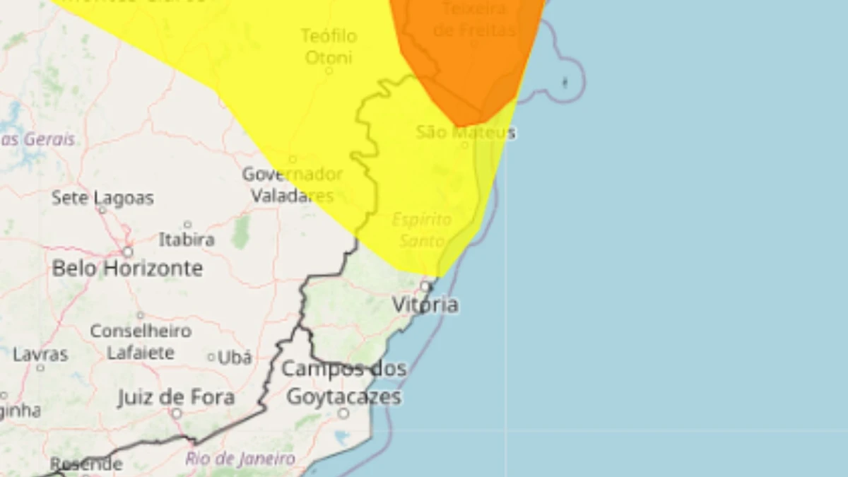 Cidades do ES recebem dois alertas de chuvas intensas
