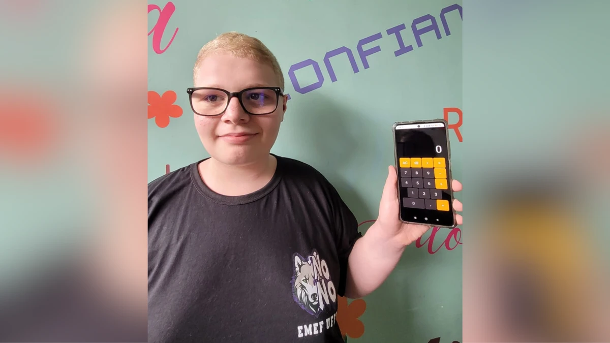 Estudante de 14 anos desenvolve calculadora inclusiva para facilitar estudos.