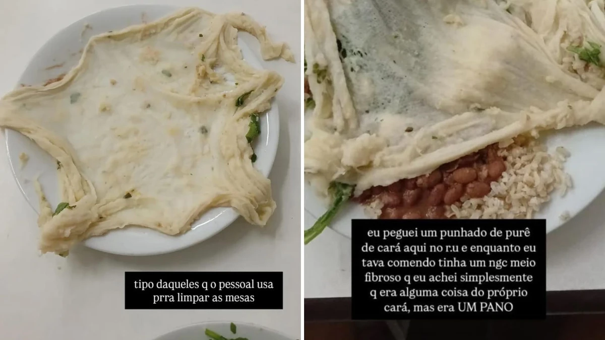 Estudante encontra pano no meio de purê em RU da Ufes