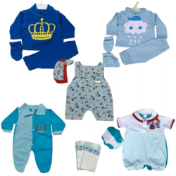 Roupas Roupinhas Bebê Reborn Menino Lote Com 5 Roupinhas