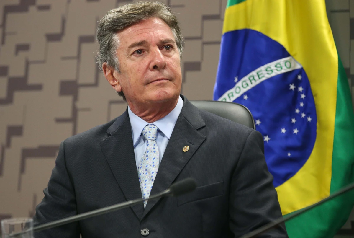 Fernando Collor durante audiência pública em comissão do Senado, em 2017