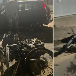 Colisão ocorreu na madrugada desta sexta-feira (2),  no bairro Carlos Germano Naumann