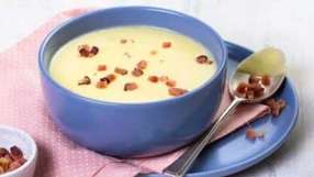 Creme de mandioquinha com bacon