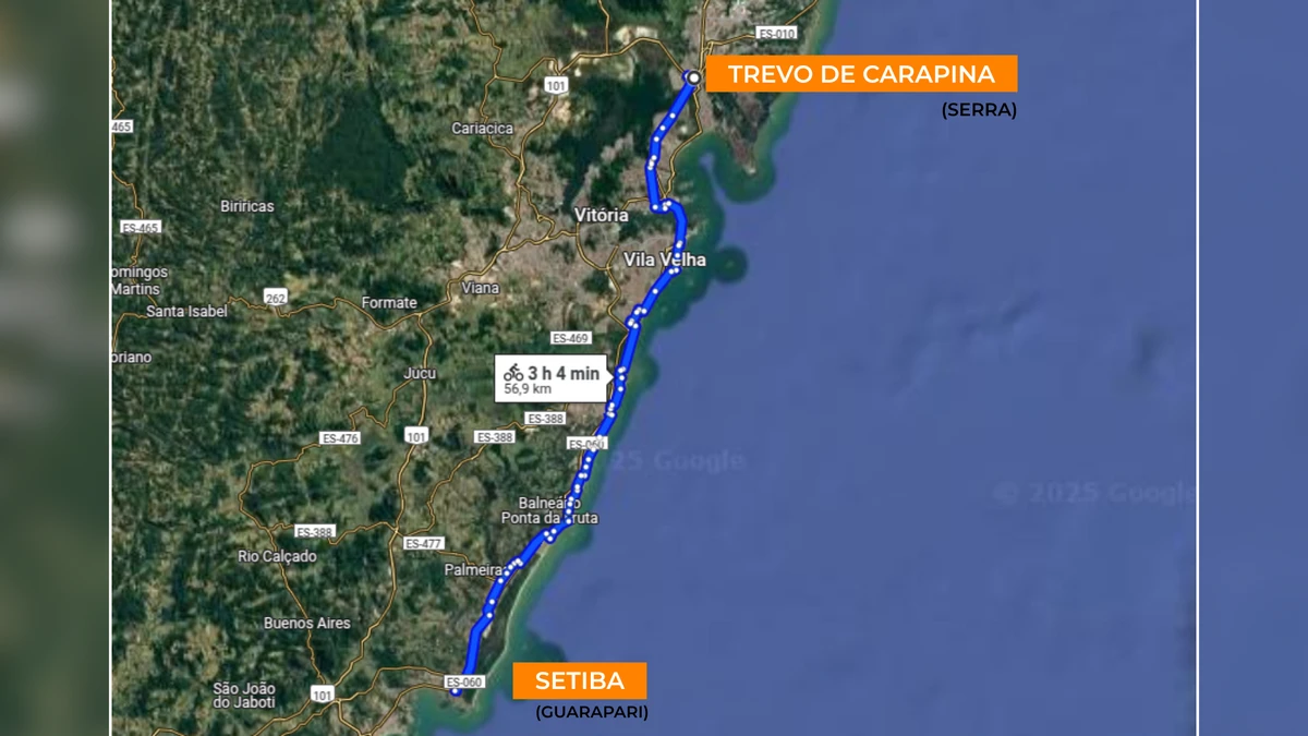 Projeção mostra distância a ser percorrida por ciclistas com ciclovias interligadas