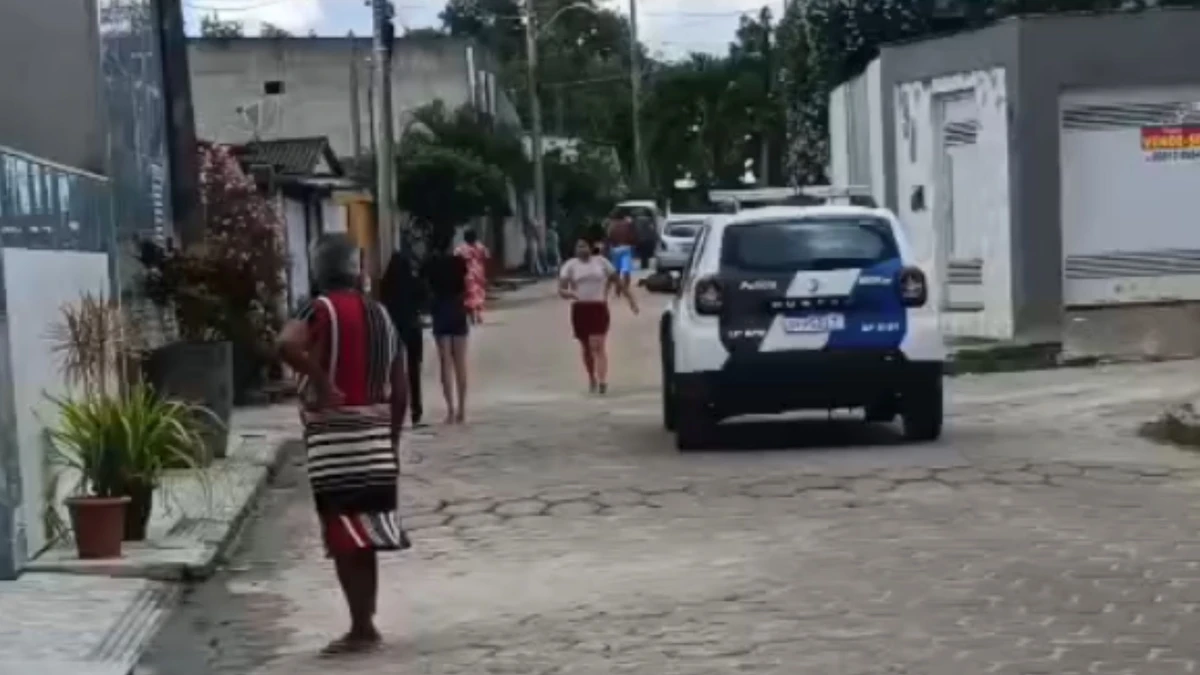Local onde suspeitos atiraram em mulher, no bairro Sayonara, em Sooretama