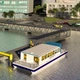 Projeções das novas estações e barco do aquaviário da Grande Vitória