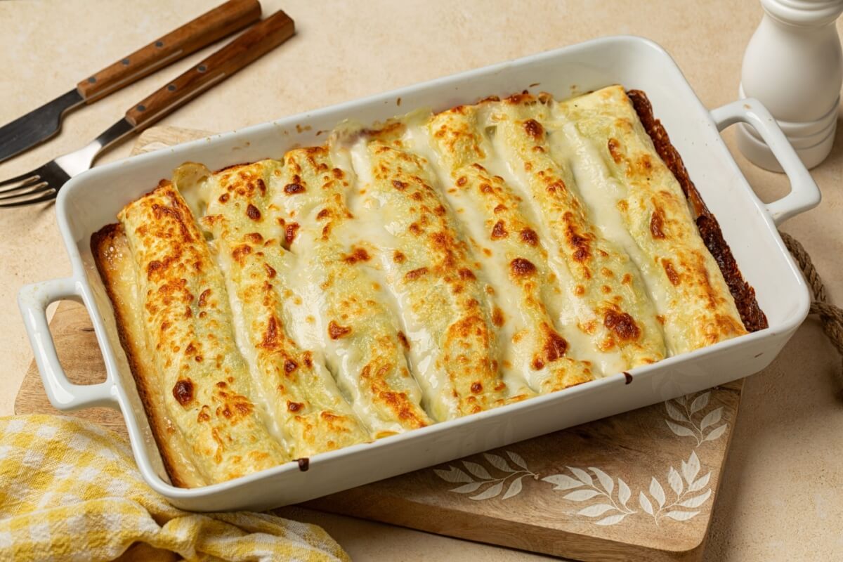 Canelone recheado com abóbora e queijo (Imagem: OlgaBombologna | Shutterstock)