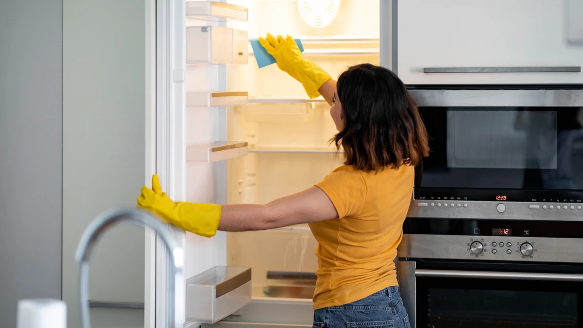 Limpeza na geladeira/cozinha