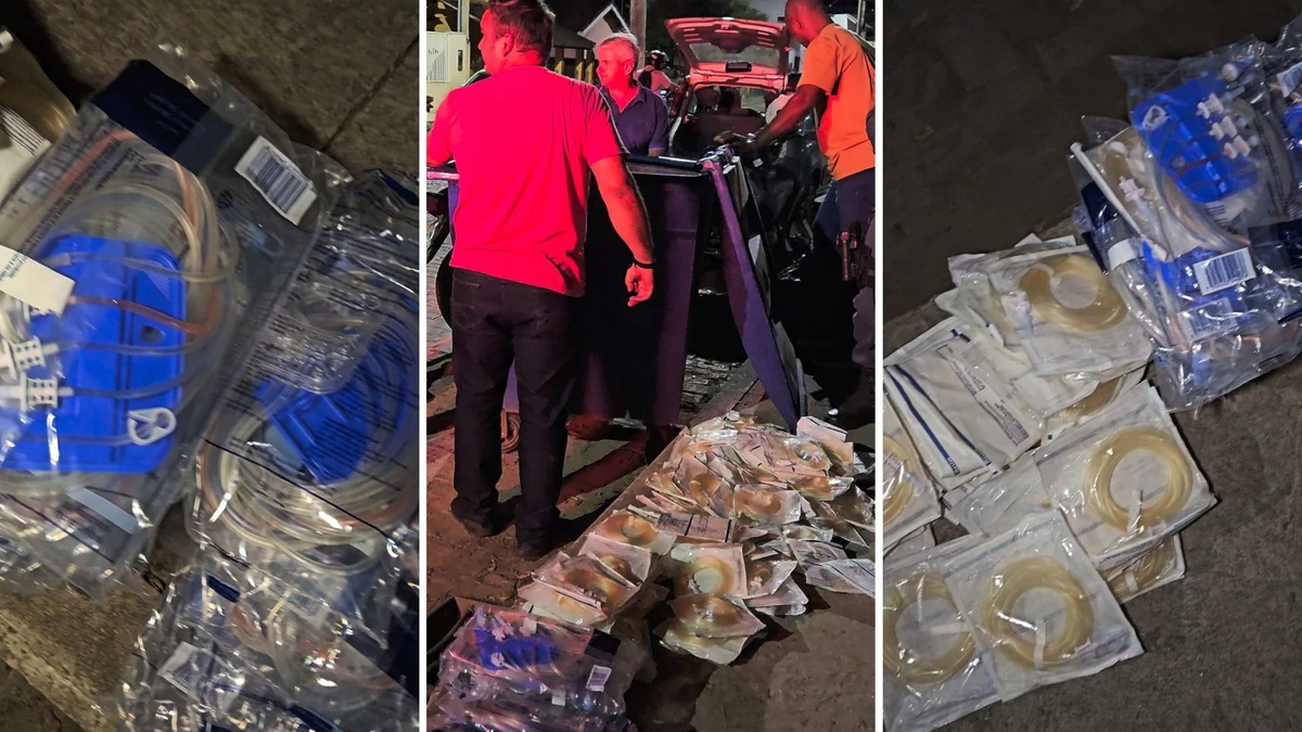 Quase 200 catéteres foram encontrados em Muqui