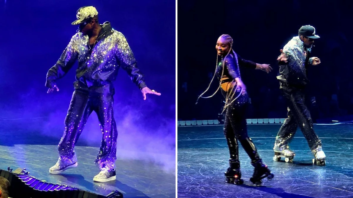 Usher usando roupa assinada pela capixaba Mayari Jubini