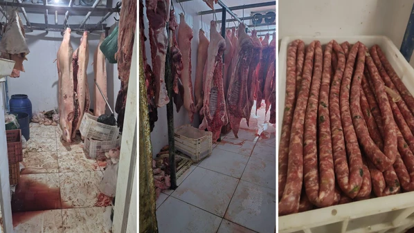 O proprietário do abatedouro foi preso em flagrante e vai responder por crime contra as relações de consumo; os nomes do proprietário e do estabelecimento não foram divulgados