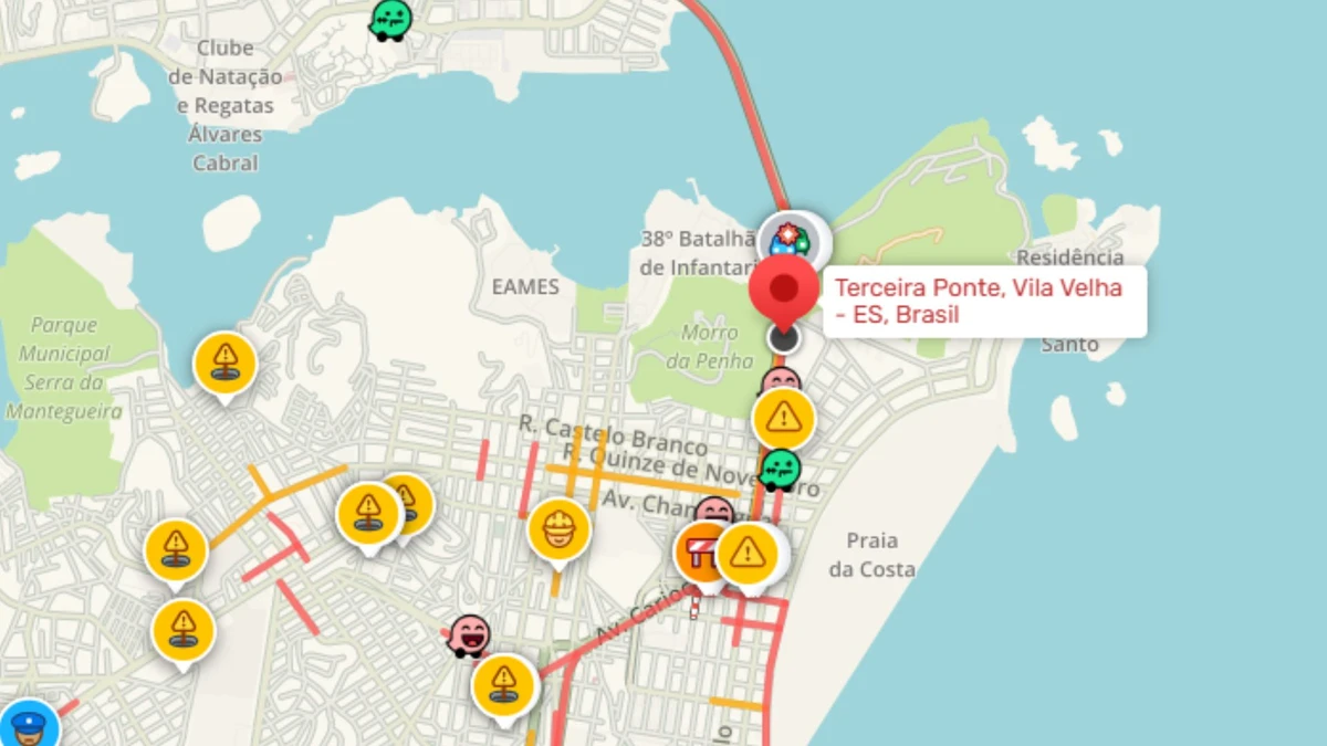 Acidente complica trânsito na Terceira Ponte, sentido Vitória, nesta quarta-feira (7_