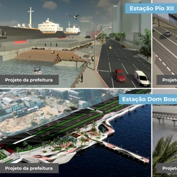 Enquanto gestão estadual pretende instalar duas estações do aquaviário na avenida, a prefeitura planeja revitalizar as áreas com a construção de espaços de convivência