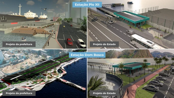 Enquanto gestão estadual pretende instalar duas estações do aquaviário na avenida, a prefeitura planeja revitalizar as áreas com a construção de espaços de convivência
