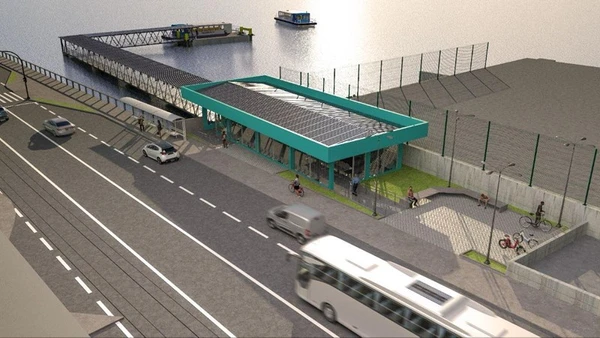 Projeto do governo do Estado para a estação da Praça Pio XII por Governo do Estado
