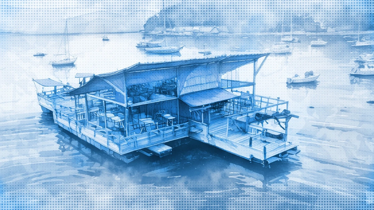 Restaurante flutuante em VV
