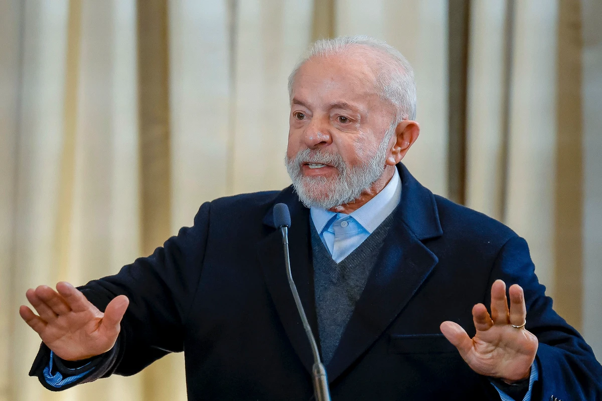 Presidente da República, Luiz Inácio Lula da Silva durante entrevista coletiva em Moscou, na Rússia
