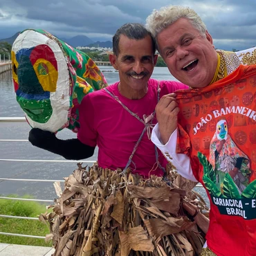 Imagem - No ES, Milton Cunha grava quadro do Domingão com Huck com símbolo de Cariacica
