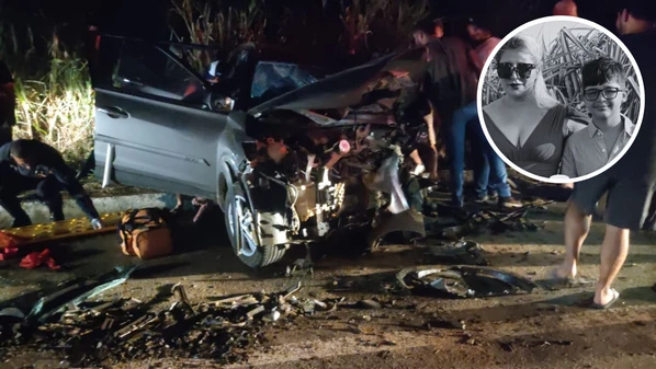 Lerica Rodrigues de Oliveira, de 43 anos, e Daniel Antônio Rodrigues Aredes, de 14, voltavam para casa quando houve uma colisão entre o carro em que estavam e outro veículo, em São Domingos do Norte