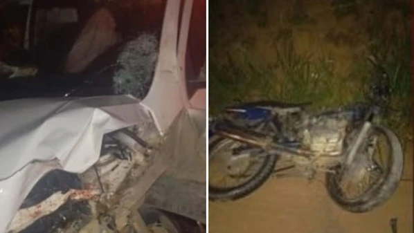 Marineuza Pereira Alves Moreira, de 39 anos, estava na garupa; o filho dela, Claion Alves Moreira, de 21 anos, que pilotava o veículo, foi levado para um hospital da região